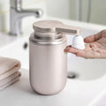 LAOPAO Automatic Soap Dispenser, Rechargeable Touchless Foaming Hand Soap Dispenser for Bathroom, Soap Pump for Kitchen, Water-Resistant, Xmas Gift 10oz, Light Silver, Plastic - color: Foam