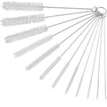 Ixiaoyoo 12 Pcs Straw Cleaner Brushes Set, 8.2 Inch Nylon Cleaning Brush | White Tube Cleaner Brushes for Tumbler, Sippy Cup, Water Bottles, Hummingbird Feeders, Pipes, Sink Drain & Pet Waterers - color: 8.2 Inch White Cleaning Brushes