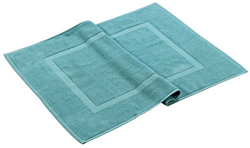 HILLFAIR 900 GSM-Hotel-Spa Tub-Shower Bath Floor Towels - (2 Pack, Sea Green, 21 Inch by 34 Inch) - 100% Cotton Floor Towels Machine Washable Cotton Terry Bath mat Rugs - 2 piece Towel Set - color: Sea Green, size: 2 Piece Towel Set