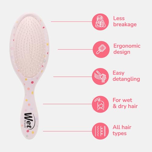 Wet Brush Original Detangling Hair Brush, Hello Disney Minnie Mouse - Ultra-Soft IntelliFlex Bristles - Detangler Brush Glide Through Tangles With Ease For All - For Women, Men, Wet & Dry Hair - color: Minnie