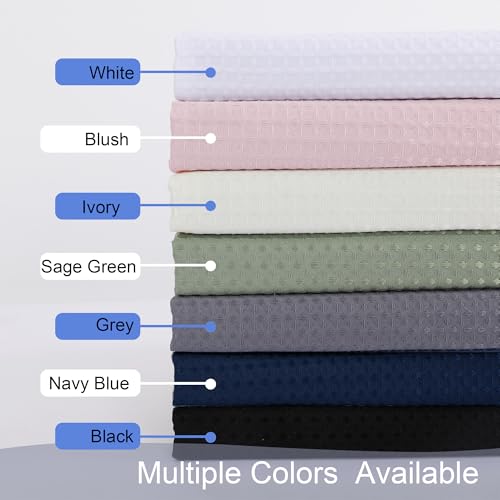OWENIE Blush Shower Curtain, Stall Small Waffle Weave Heavy Fabric Shower Curtains for Narrow Size Bathroom, Waterproof Soft Hotel Spa Luxury Bath Curtain Set, Machine Washable, Blush, 36x72 Inch - color: Blush, size: 36"W x 72"L (Pack of 1)