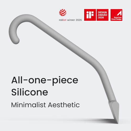 dancemoon JustHang Shower Squeegee for Glass Doors, All-One-Piece Award-Winning Silicone Squeegee with Built-in Hook for Bathroom, Window, Mirror, Tile Wall, Car, Streak-Free Cleaner Tool,10-Inch Gray - color: Dark Gray, size: 10 Inches
