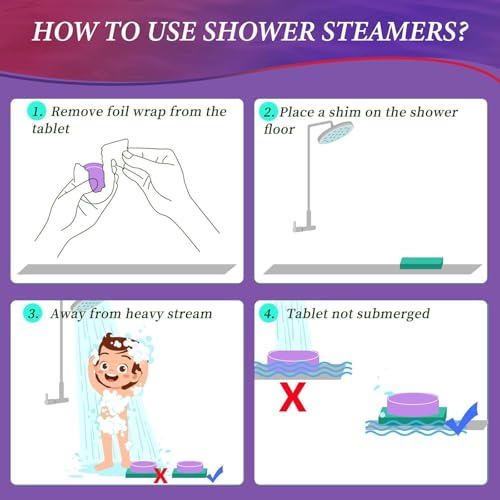 Shower Steamers Aromatherapy - 21Pcs Birthday Gifts for Women, Mom, Wife, Her, Best Friend, Daughter, Sister, Teens & Girlfriend, Self Care with Natural Essential Oils Relaxation Home SPA Gift Set
