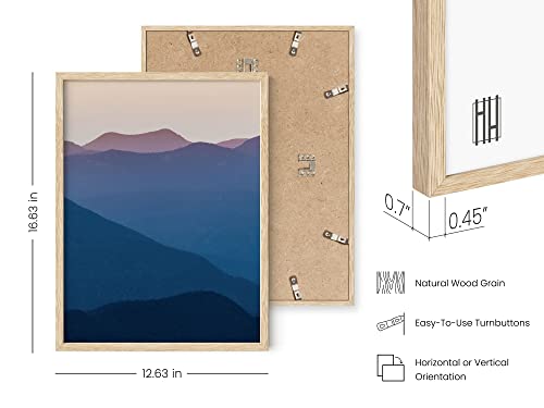 HAUS AND HUES Mountain Wall Decor - Set of 3 Nature Posters with Frame, Scenic Forest Posters for Walls, Landscape Blue Ridge Mountain Wall Art (Beige 12x16) - color: Mountain Landscape, size: 12"L x 16"W, style: Beige Framed