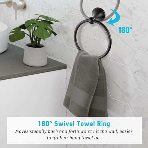 8 Piece Bathroom Accessory Set(Adjustable Towel Bar, Towel Ring, Toilet Paper Holder,Towel Hook), Wall Mounted Bathroom Hardware Accessories Set,Matte Black - color: Matte Black, size: 8 pieces