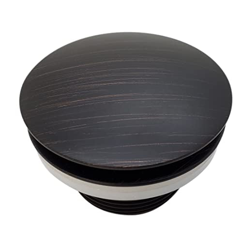 Westbrass D398RK-12A 1-1/2" NPSM Coarse Thread Mushroom Tip-Toe Bathtub Drain Stopper with Illusionary Overflow Faceplate, Antique Bronze - color: Antique Bronze, size: 1 Pack