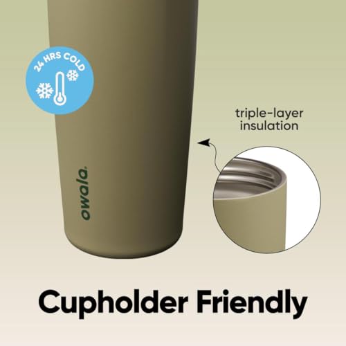 Owala FreeSip Sway Insulated Stainless Steel Water Bottle with Two-Way Spout, Built-In Straw and Bucket Handle, Made for Travel, School, and Sports, 30oz, BPA Free, Leak Proof, Off Road - color: Off Road, size: 30 Ounces