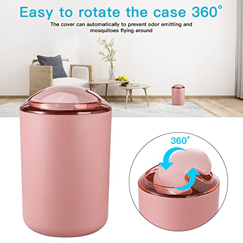 Otostar Plastic Bathroom Accessories Set Decor Countertop Gift Set Bathroom Accessory Set Includes Toothbrush Holder Soap Dispenser Tumbler Soap Dish Toilet Brush Holder Trash Can Qtip Holder (Pink) - style: B-Pink 3308