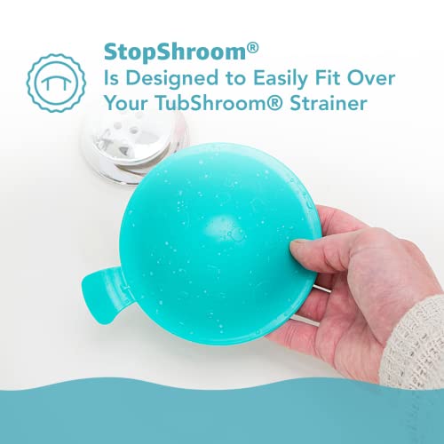 StopShroom STBLU232 Universal Stopper Plug Cover for Bathtub, Bathroom and Kitchen Drains, Aqua - color: Aqua