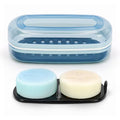 OZNER Clear Travel Soap Case Compatible with Kitsch - Leak-Proof Multi-Use Soap Holder with Draining Layer for Shampoo Bars, Conditioner Bars & Soap (Blue,1 Pack) - color: Blue
