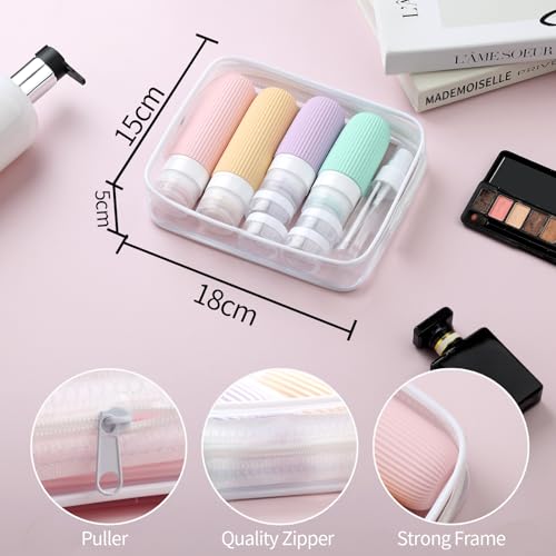 Mrsdry 16 Pack Travel Bottles Set, TSA Approved Leak Proof Silicone Squeezable Containers for Toiletries, Refillable Travel Accessories for Conditioner, Shampoo, Lotion & Body Wash Accessories - color: Mint, size: Mudium