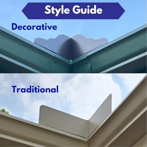 Eagle 1 Rain Gutter Valley Splash Guards, Straight or Bent (2 Per Order) Includes Screws and 1/4" Bit Driver (Extreme Bent, Light Bronze) - color: Light Bronze, size: The Extreme Bent