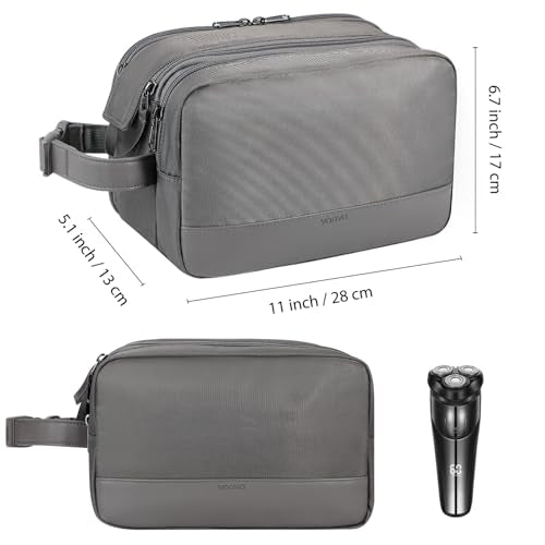 Voova Travel Toiletry Bag for Men Women, Hanging Dopp Kit Water Resistant Shaving Bag for Toiletries Accessories, Small Makeup Organizer Case for Traveling Essentials, Bathroom, Cosmetics, Grey - color: Grey