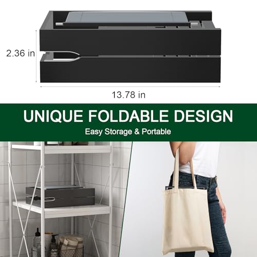 Foldable Bamboo Bathtub Caddy Tray Expandable for Luxury Bath, Bath Accessories & Table with Wine Glass Holder, Book Stand Bathroom Organizer with Extending Sides for Men/Women,Black - color: Black Bamboo