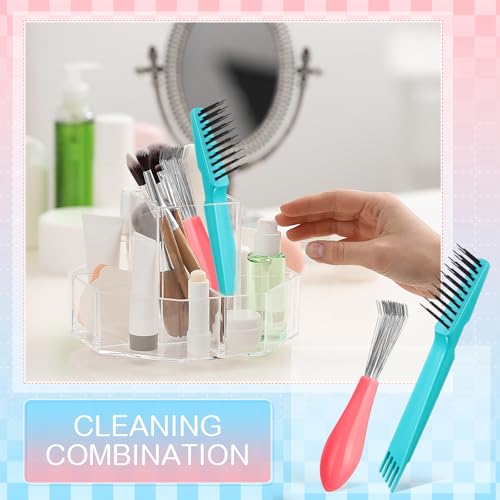 Boao 4 Pcs Hair Brush Cleaning Set Tool Mini Hair Cleaning Brush Cleaner Tool for Removing Dust Home Salon Use(Green) - color: Green