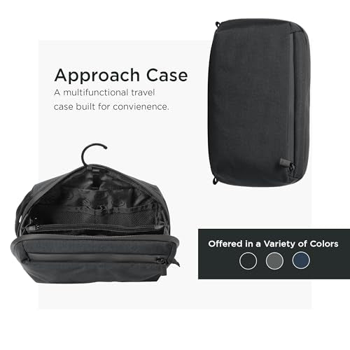 TravisMathew Approach Water-Resistant Travel Toiletry Bag with Hook, Black - color: Black