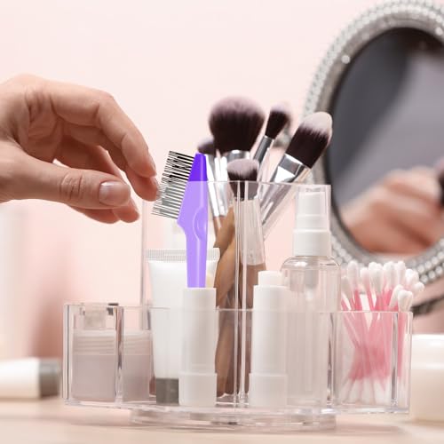 Yaomiao 2 Pcs Hair Brush Cleaner Tool 2-in-1, Purple Hairbrush Cleaner for Removing Hair Dust, Mini Comb for Removing Dirt, Home Salon Use - color: Purple