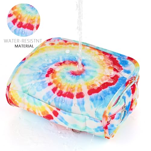 Kids Hanging Toiletry Bag for Girls, Travel Toiletry Bag for Little Young Girls Cosmetic Makeup Waterproof Wash Bag Toddler Traveling Toiletries, Tie Dye Pink - color: Tie-Dye Pink