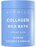 Creamy Coconut Collagen Milk Bath Soak Powder Moisturize & Soften Skin – Vanilla Jasmine Luxury Spa Bubble Bath Salt Mother's Birthday Christmas Relaxation Gifts for Women Perfect Stocking Stuffers