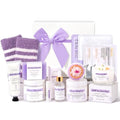 Spa Gifts for Women 13Pcs Mothers Day Gifts Happy Birthday Gift Baskets Christmas Relaxation Home Spa Kit Lavender Bath Set Self Care Package Thank You Box for Mom Her Sister Teacher Friends Purple - color: Purple