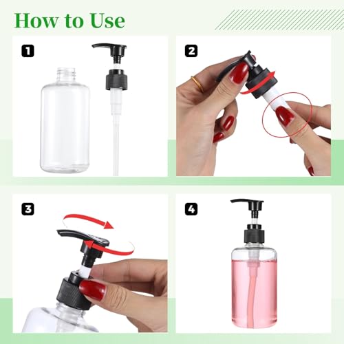 30 PCS Empty Lotion Bottles with Pump, 8 oz/250 ml, Clear | Refillable Plastic Design, Portable Travel Use, For Shampoo, Conditioner, Cream, Liquid Soap And Hand Dish Soap - color: Clear