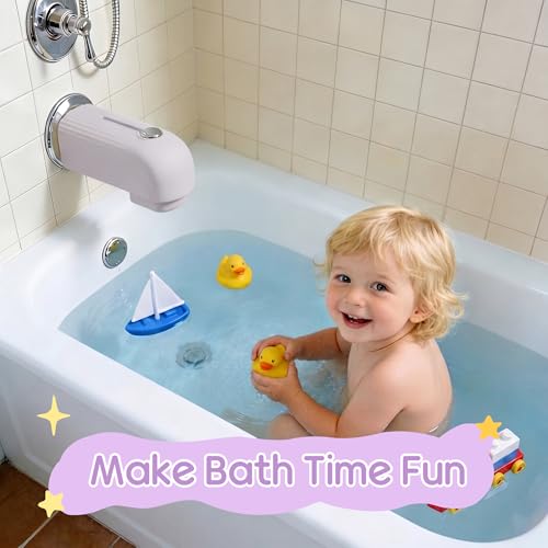 Roslim Baby Bathtub Faucet Cover, Silicone Bath Faucet Cover for Kids, Bath Spout Cover for Baby, Baby Faucet Cover for Bathtub Safety, Toddler Bath Tub Water Spout Cover, Universal Fit, Light Purple - color: Light Purple
