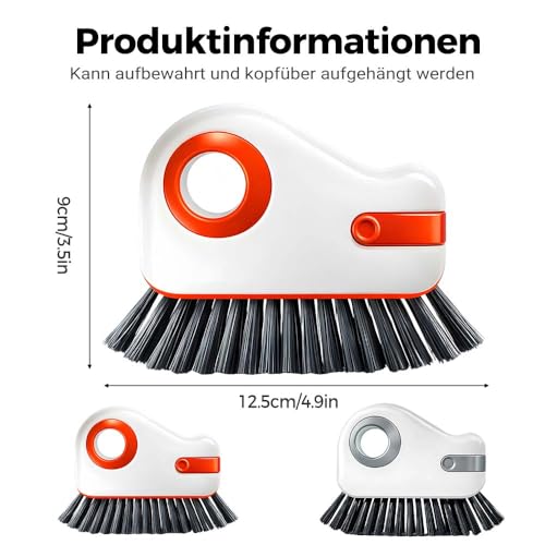 2 in 1 Groove Cleaning Brush, Multifunction Hard Bristle Crevice Cleaner Brush with Hidden Scraper,Window Track Cleaning Tools for Sliding Door Track,Window Sill (2 PCS) - color: 2 Pcs