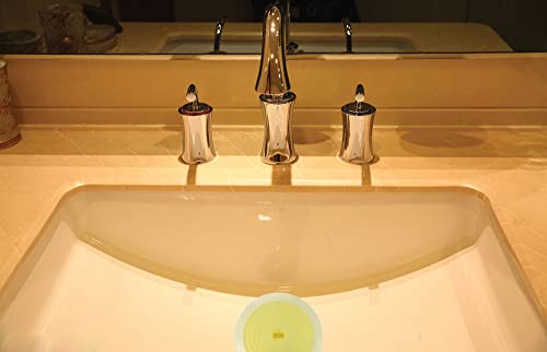 V-TOP Bathtub Drain Plug 2 Pack, 6 inches Large Silicone Tub Stopper Hair Stopper Flat Suction Cover for Kitchen Bathroom and Laundry (Yellow Transparent) - color: 6" Yellow Transparent