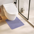 TYUU Toilet Rug, Thin Toilet Rugs U Shaped Washable Non Slip Absorbent Quick Dry Low Pile Toilet Mat, Lavender 20"x24" U Shape - color: Lavender, size: 1'8" X 2' (U-Shape)