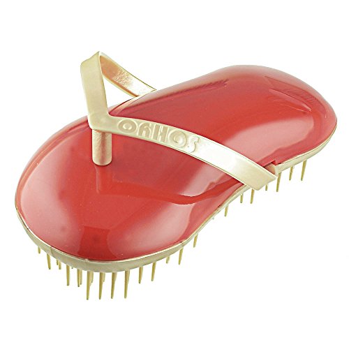 B118 Shower Head Brush/Exfoliator Shampoo Brush/Head Massager Scalp Stress Relax Shower Brush/Scalp Scrub Hair Brush Massager/Hair Massager for Hair Growth/Scalp Dandruff Brush Small Hair Brush - color: Gold Poppy