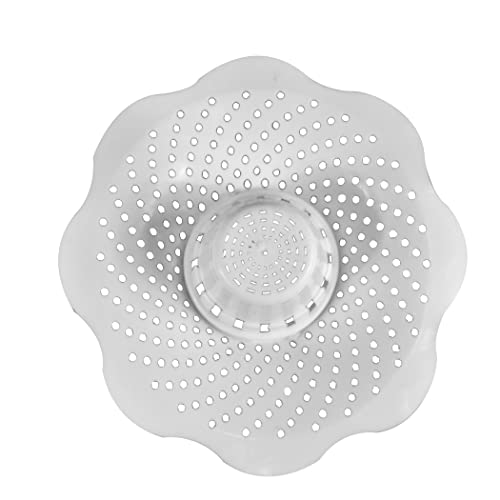 Danco Bathtub Drain Hair Catcher with in-Drain Basket and Strainer Pegs, fits 1.8″ Tub Drains, Protects Drains from Clogs, White, (10306) - size: 1-Pack In-Drain