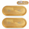 Vanity Bathroom Tray Countertop - Golden Makeup Dresser Tray - color: Golden2