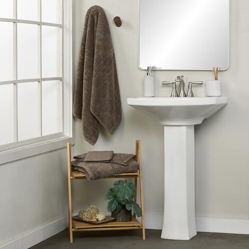 SKL Home CloudSoft Cotton Luxury 4 Pc Wash Set for Bath & Gift, Mink Brown - color: Mink Brown, style: Wash Cloths (Set of 4)