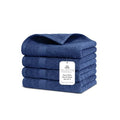 Villa Celestia Cotton Hand Towels Set of 4, 16 x 28, Oeko-TEX Certified, Quick Dry, Navy Blue - color: Navy Blue, size: Hand Towel - Pack of 4