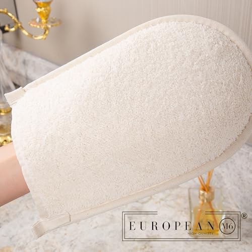 Loofah Body Scrubber - Natural Egyptian Exfoliating Mitt for Shower & Bath | Dual-Sided Organic Luffa Sponge Glove | Large Size Deep Body Cleansing for Women & Men (1 Count) - size: 1 Count (Pack of 1)