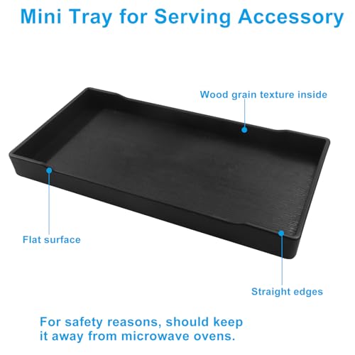 Small Bathroom Vanity Tray, 8 inch x 4 inch, Black | Mini Soap Dispenser, Rectangular Serving Tray, For Candle, Lotion Bottles, Scrubber - color: Black, size: 8" x 4" x 0.7"