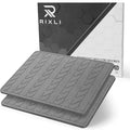 Diatomaceous Earth Stone Bathmat | Eco-Friendly XL Stone Bath Mat 18x24 Inch. Instant Dry Bathroom Mat with Sandpaper & Pads. Multiuse, Kitchen Counter & Dog Bowl Mat Arrow Style (2, Grey) - color: Grey