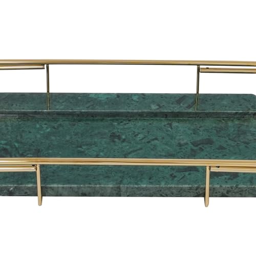 Stainless Steel Bathtub Tray with Removable Marble Board,Extendable Rectangular Bathtub Tray,Adjustable Bath Caddy Board for for Bath Bombs, Spa, Shower (Golden+Green) - color: Golden+green