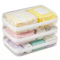 3 Pack Medium White Clear Hard Shell Zipper Case, Clear Storage Organizer Bins with Zipper, Water-Resistant Travel Toiletry Bag for Makeup, Cables, Snacks, Crafts, Office Supplies - size: M3