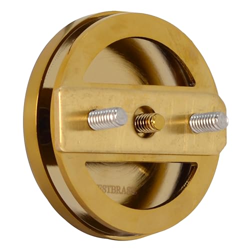 Westbrass D980R-18 Floating No-Hole Bath Waste Overflow Faceplate and Adaptor, Brushed Bronze - color: Brushed Bronze, size: 1 Pack