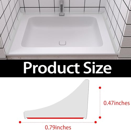 New Collapsible Shower Threshold Water Dam, Self Adhesive Silicone Waterproof Barrier Bathroom and Kitchen Water Strip Dam Shower Guard for Dry And Wet Separation Caulk Seal Strip Edge Trim(TM) - color: Transparent, style: 39Inch