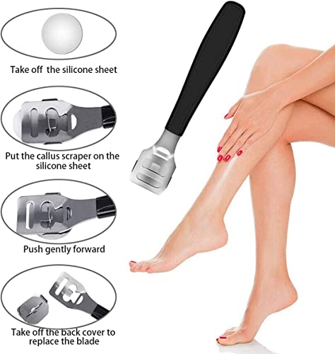 EKOCSIO Professional Pedicure Kit, 36 in 1 Stainless Steel Foot Care Kit Foot Rasp Dead Skin Remover for Home & Salon Care, Black - style: Black&Pink