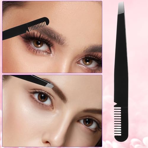 Eyebrows Razor, 5-in-1 Eyebrow Set, Eyebrows Trimmer Kit, Professional Eyebrow Grooming Set Including Comb Tweezers, Scissors, Brow Razors, Brush for Women and Men