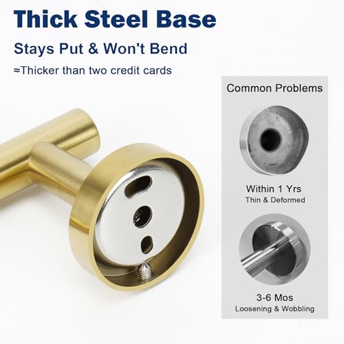 NearMoon Bathroom Toilet Paper Holder, Premium SUS304 Stainless Steel Rustproof Wall Mounted Toilet Roll Holder for Bathroom, Kitchen (1 Pack, Brushed Gold) - color: Brushed Gold