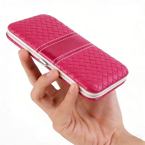 Nail Clippers Set Women Personal Care Tools Accessories Professional Manicure Pedicure Kit with Travel Case Nail Grooming Kit Gifts for Men Women Father Mother - color: Pink-18pcs