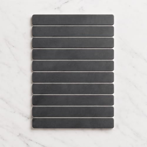 Premium Foldable Stone Bath Mat - Ultra Absorbent Quick Drying Compact Easy to Store & Clean Non-Slip Diatomaceous Earth Bath Shower Mat (Dark Grey) - color: Dark Gray