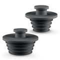 Aluvor Bathtub Stopper Drain Plug Bathroom Tub Plug Sink Stopper 2pcs | Silicone Bathtub Drain Plug Tub Drain Stopper Washbasin Stopper - color: Black, size: Large+Small