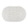 DII Crochet Collection Reversible Bath Mat, Small Oval, 17x24, White - color: White, size: 1'5" x 2' (Oval)