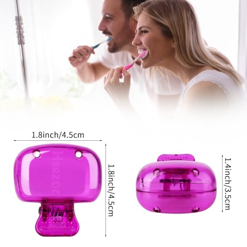 Hxezoc 4 Pack Toothbrush Covers Toothbrush Holders Toothbrush Protector Cap Brush Pod Case Protective Portable Plastic Clip for Household Travel, School, Camping, Bathroom, Business - color: Clear, Orange, Purple, Pink