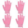 Exfoliating Bath Gloves 2 Pairs - Heavy Texture Body Scrub Gloves for Shower, Spa, Massage and Body Scrubs, Dead Skin Remover, Washing Gloves with Hanging Loop(Light Pink) - color: Pink2